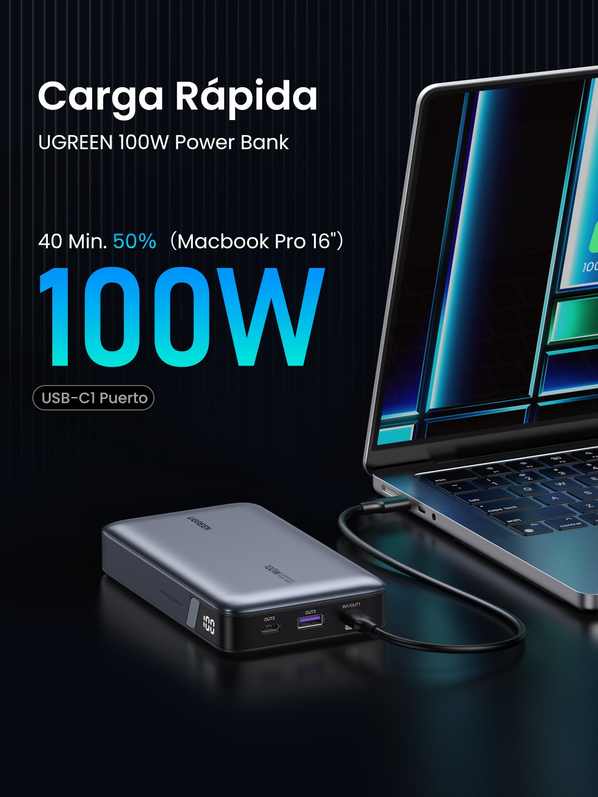 EAN 6941876221868 - Ugreen 25188 batería externa 20000 mAh Gris imagen 13