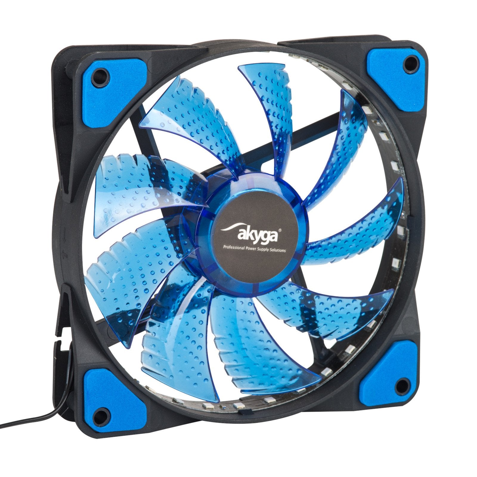 EAN 5901720136121 - Akyga AW-12E-BL sistema de refrigeración para ordenador Carcasa del ordenador Ventilador 12 cm Negro imagen 1