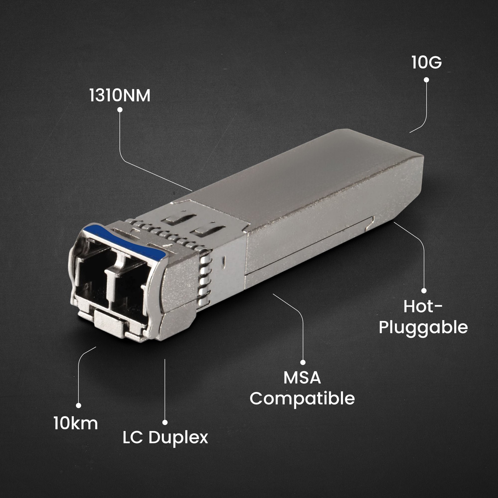 EAN 5905090335900 - Extralink SFP+ 10G 2-pack | Moduł SFP+ | 10Gbps, LC/UPC, 1310nm, 10km, single mode, DOM (EX.35900) red mo imagen 9