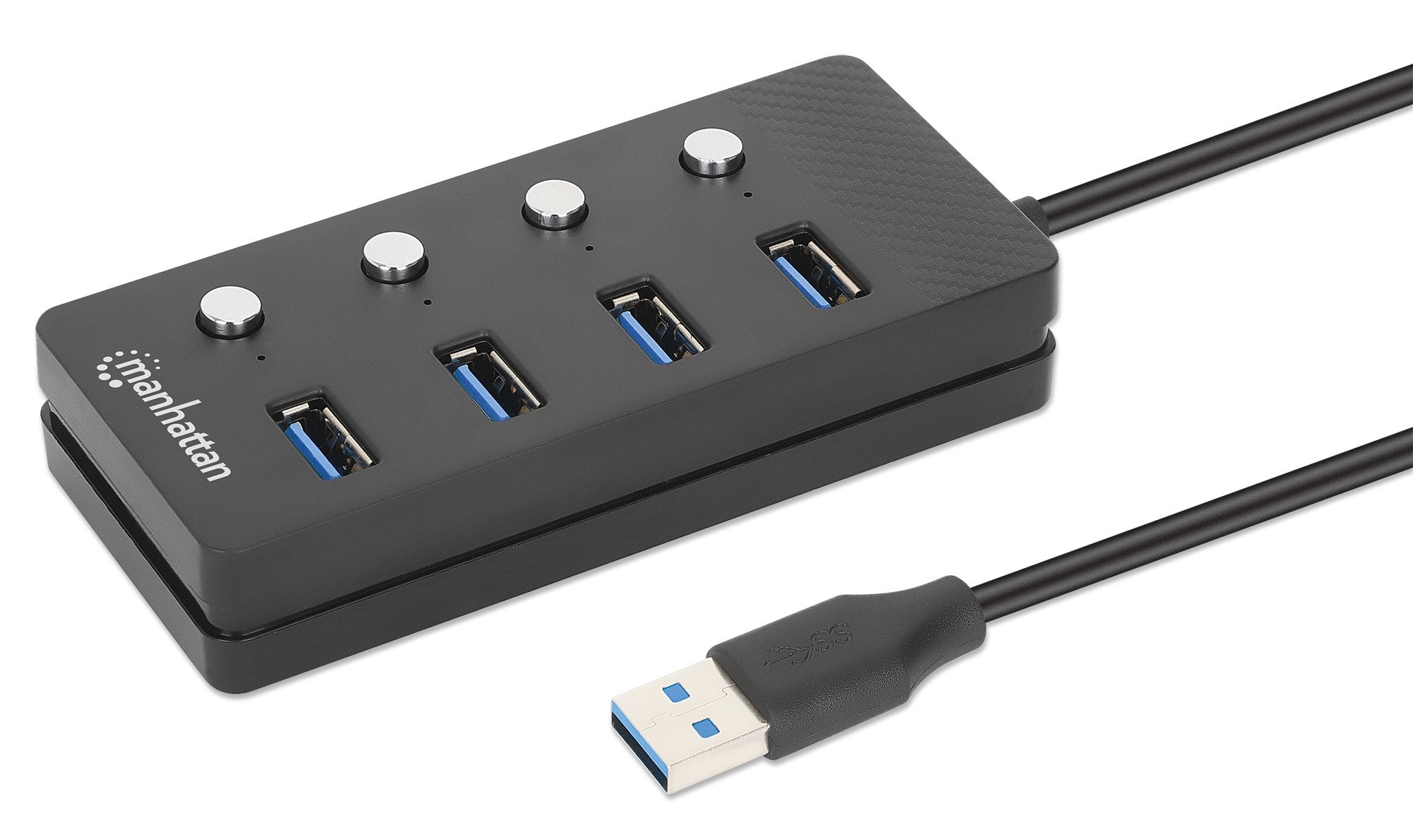 Manhattan4-Port Usb 3.0 Typ-A Hub Negro