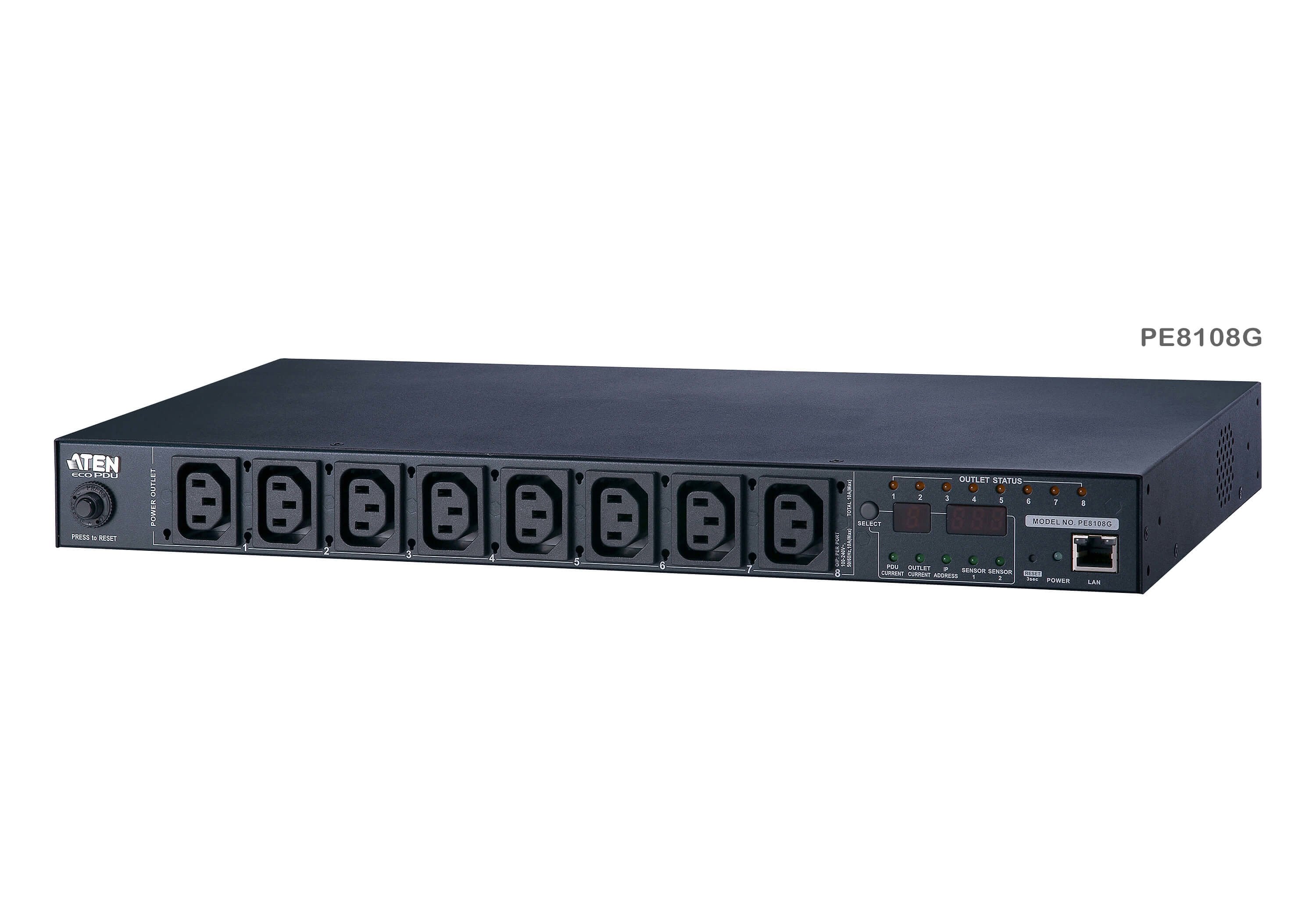 EAN 672792401077 - ATEN PE8108G-ATA-G unidad de distribución de energía (PDU) 8 salidas AC 1U Negro imagen 1