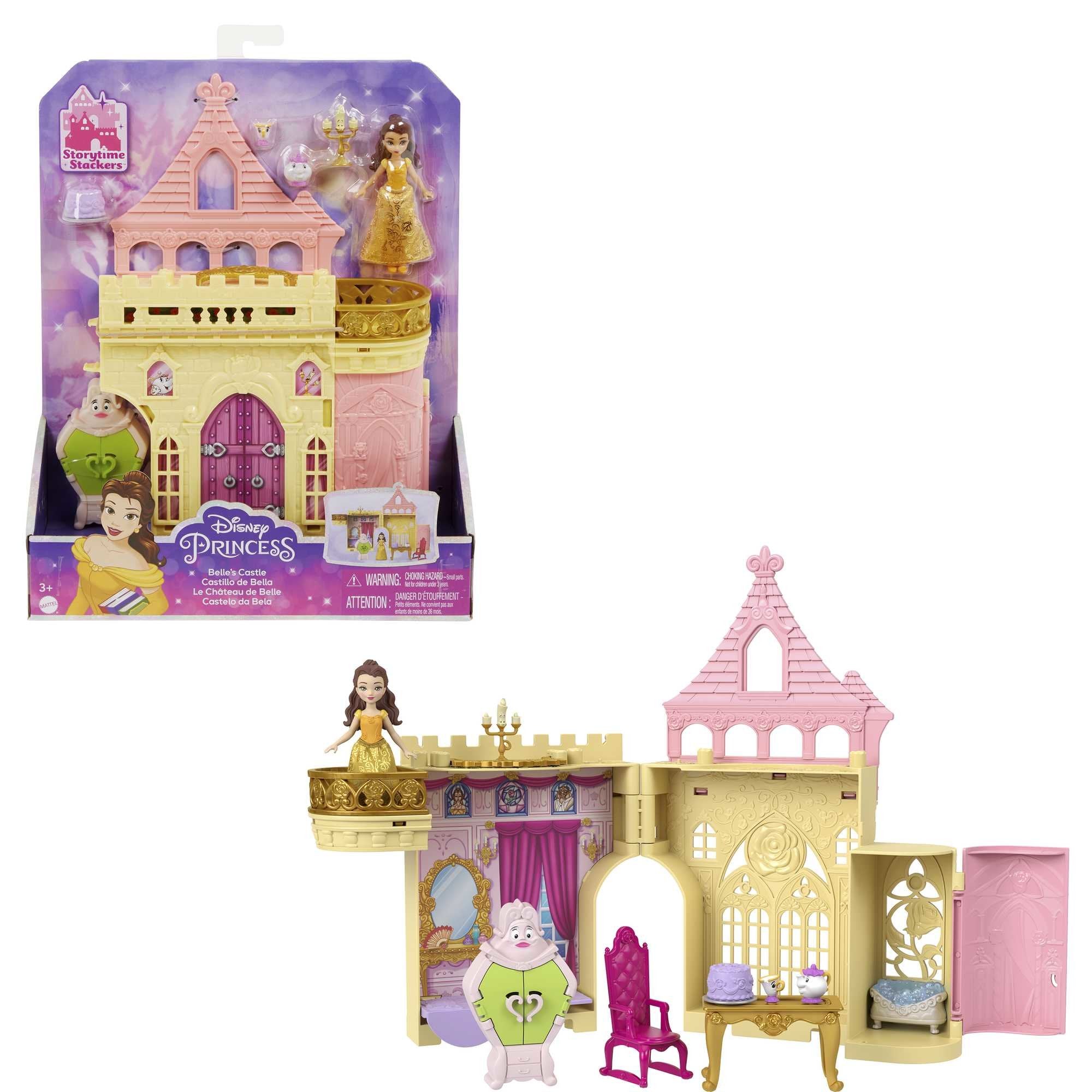 Mattel Disney Princess Belle'S Magical Surprise Castle Playset Play Building Hlw94