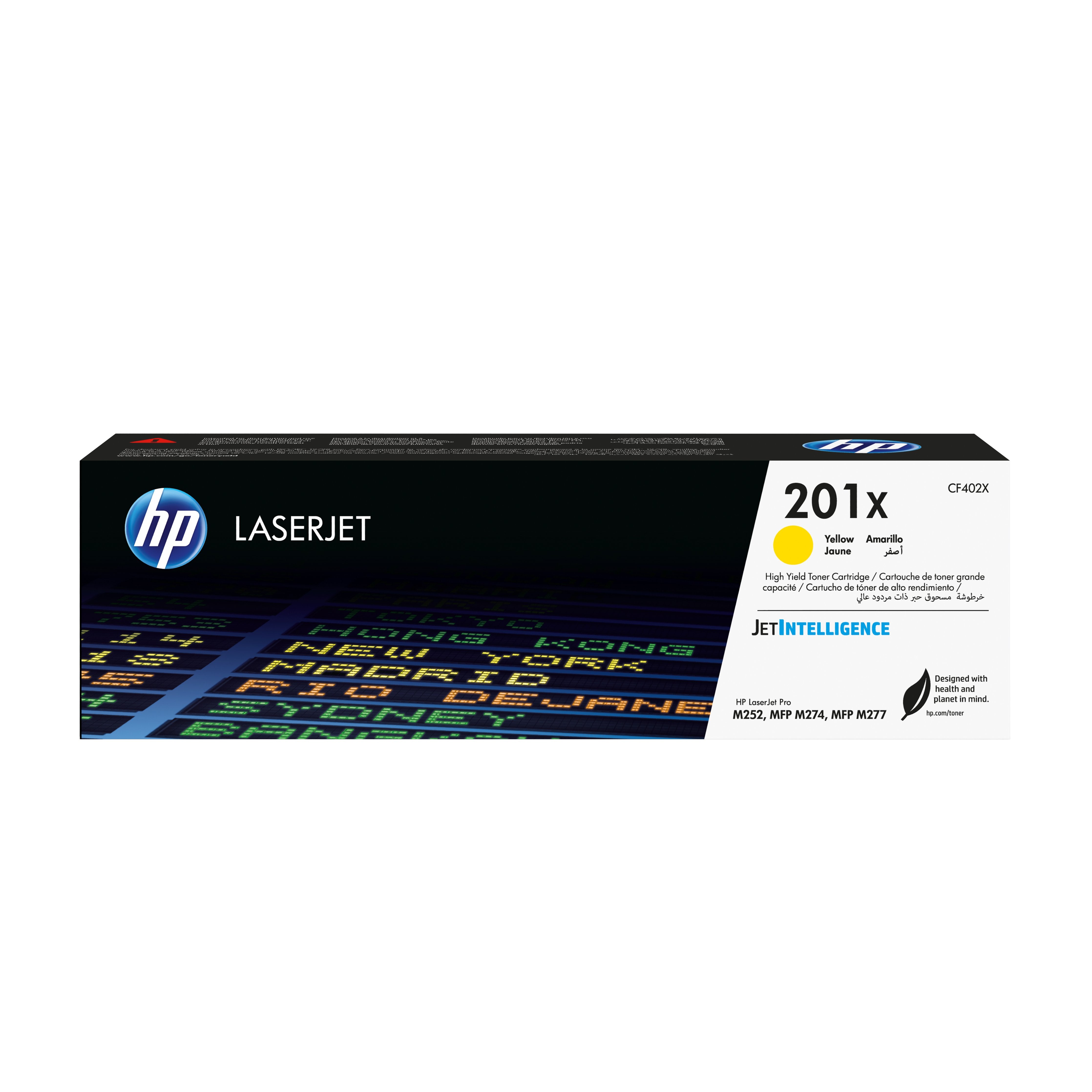 EAN 0888793238004 - HP 201X High Yield Yellow Original LaserJet Toner Cartridge cartucho de tóner 1 pieza(s) imagen 1