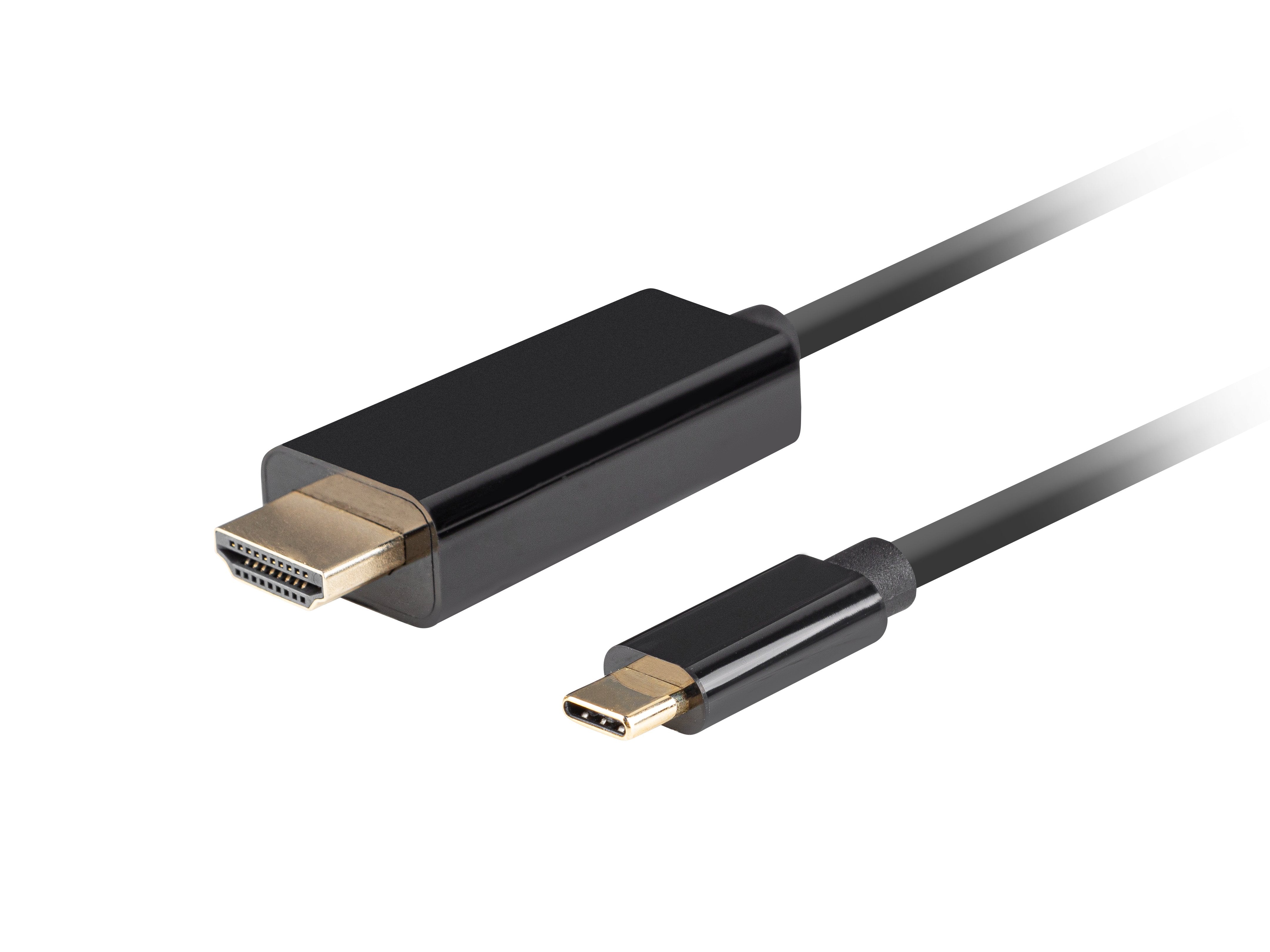 Cable Usb-C Lanberg (M)->Hdmi(M) 3m 4k 60hz Black