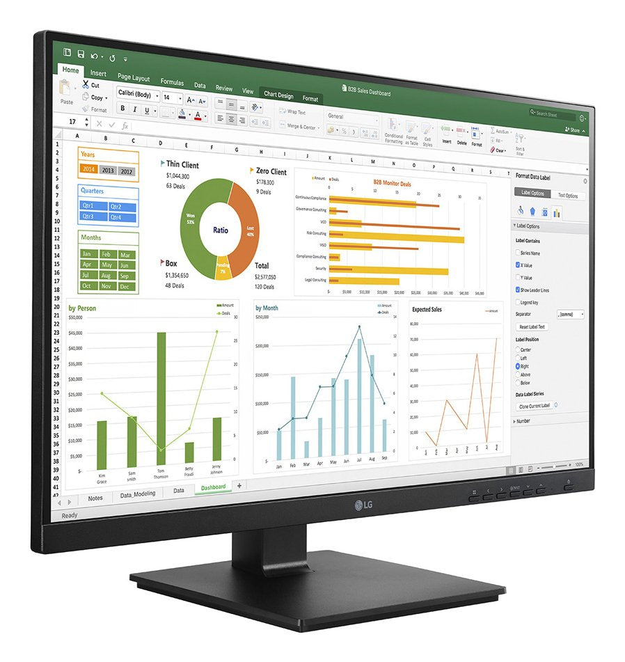 Lg 27bn65q-B 27" 16:9 Ips Lcd Dp Hdmi Monitor Refurbished