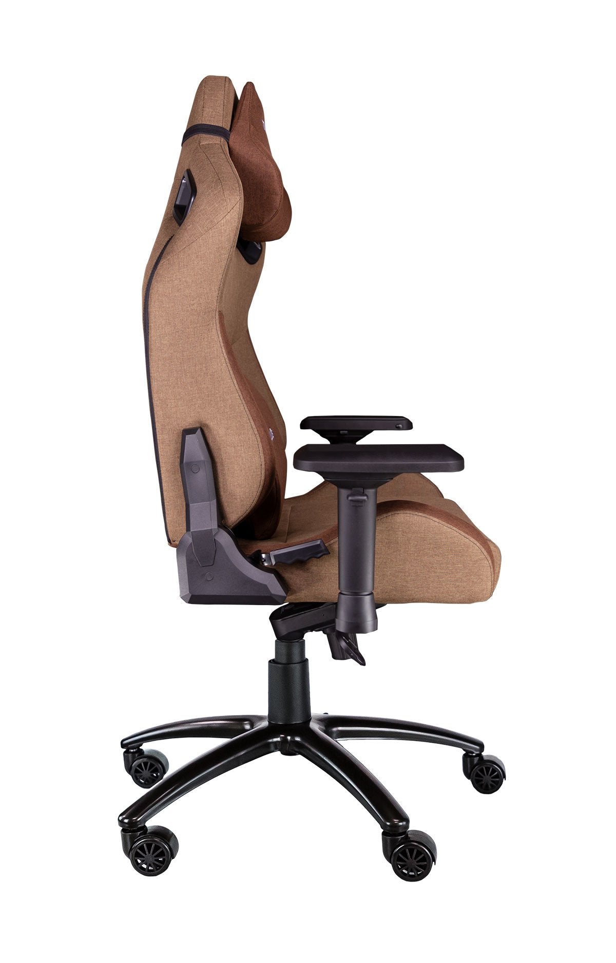 Talius Silla Raptor Gaming Negra/Marron 4d, Frog, Base Metal, Ruedas Nylon, Hasta 170kg