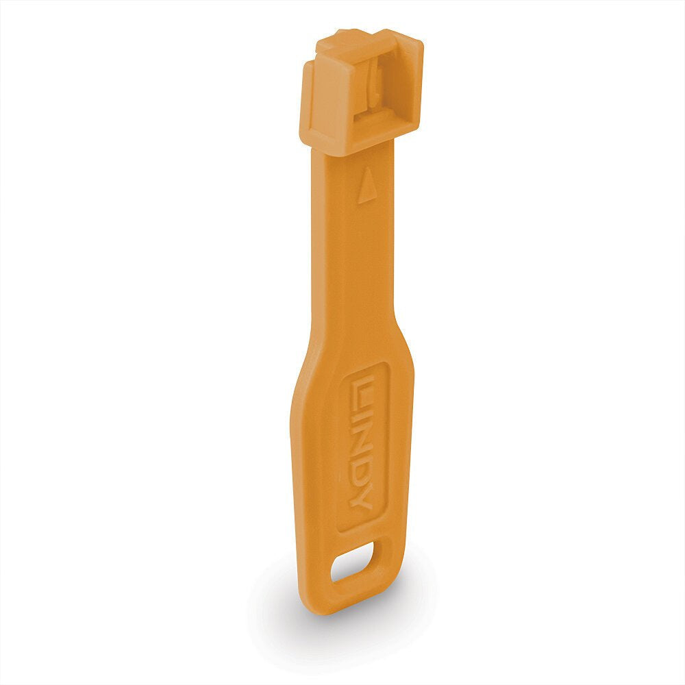 Lindy Cerradura De Puerto Rj45 (10 Piezas) Con Llave Naranja, Código Naranja 47879