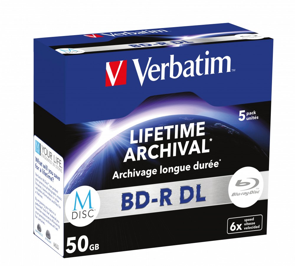EAN 0023942438465 - Verbatim MDISC BD-R DL 50 GB 5 pieza(s) imagen 1