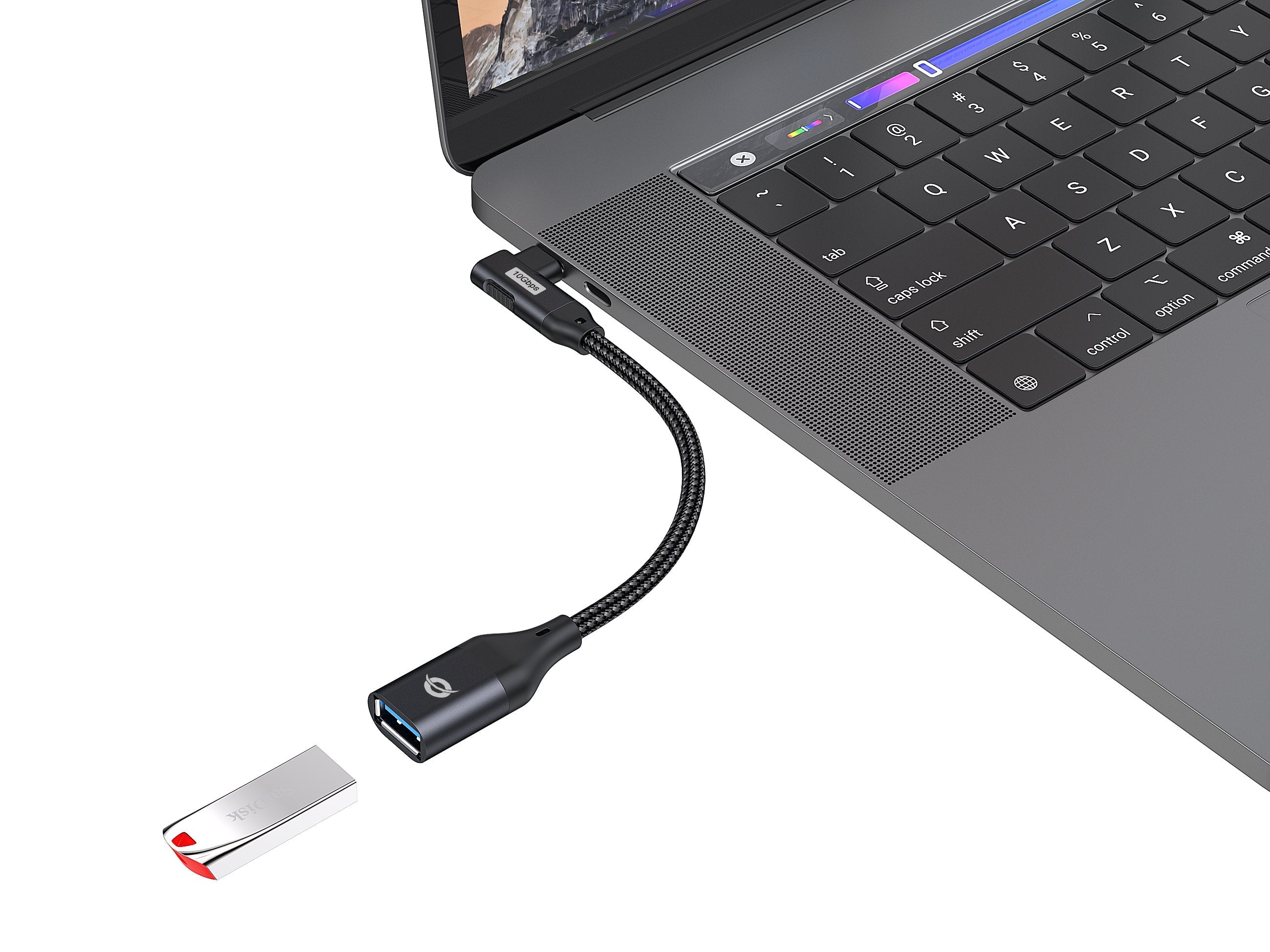 Conceptronic Adaptador Usb-C -> Usb-A 3.0 Otg 90°Gew. Negro