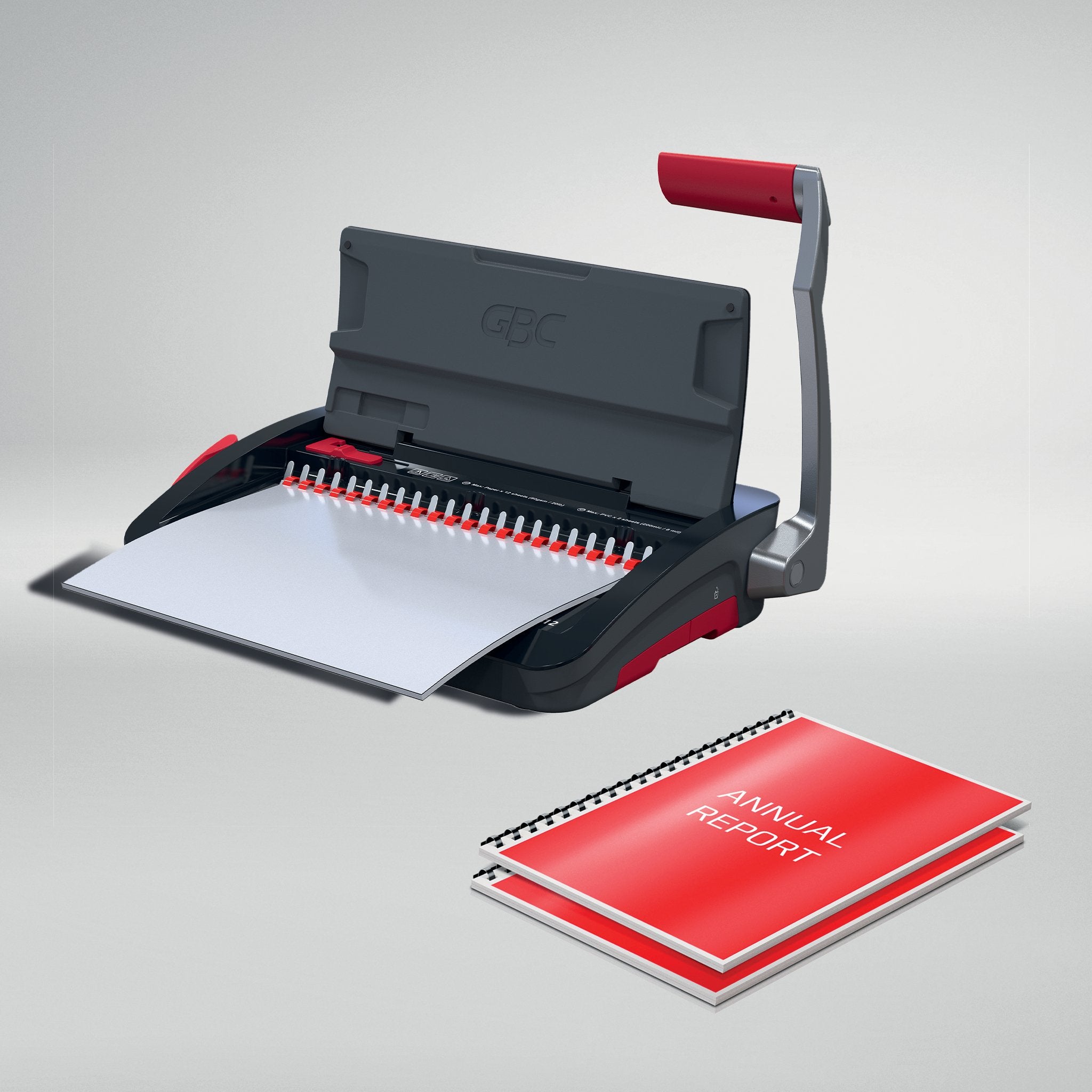 EAN 5028252644457 - GBC CombBind CB12 Encuadernadora de canutillo 165 hojas Negro, Rojo imagen 9