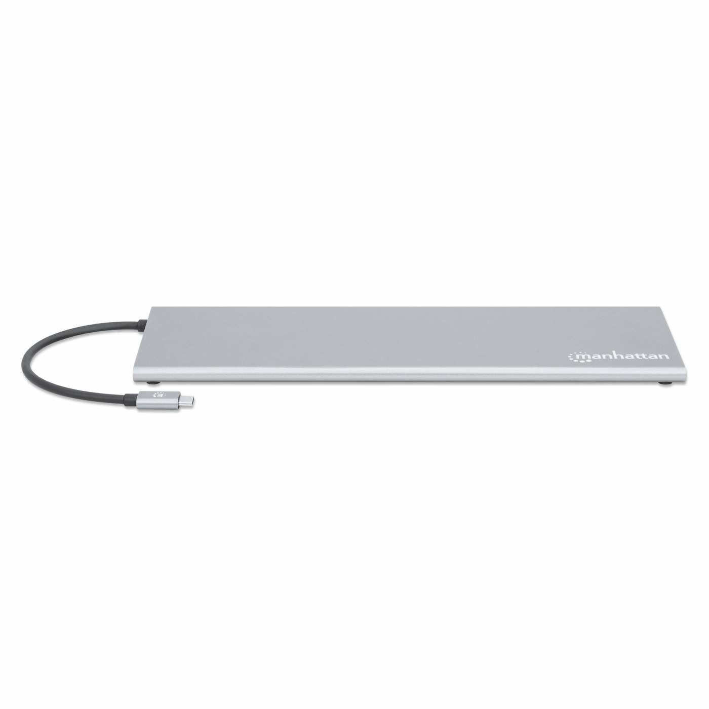 Manhattan 130578 Base Para Portátil Y Replicador De Puertos Alámbrico Usb 3.2 Gen 1 (3.1 Gen 1) Type-C Aluminio