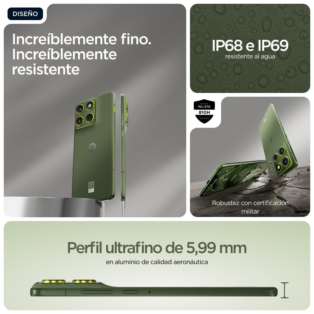 EAN 0840493608020 - Motorola edge 70 17 cm (6.7") SIM doble Android 16.0 5G USB Tipo C 12 GB 512 GB 4800 mAh Verde imagen 13
