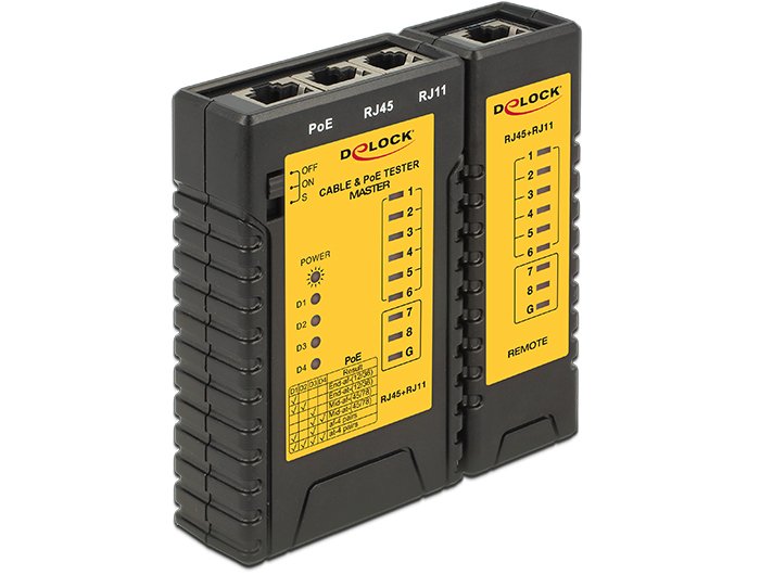 EAN 4043619861071 - DeLOCK 86107 comprobador de cables de red Negro, Amarillo imagen 1