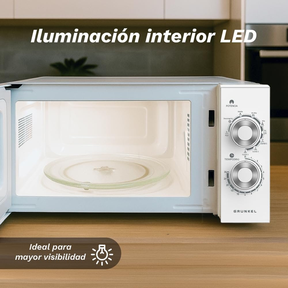 EAN 8426156018973 - Grunkel MWG-25MG microondas Blanco Microondas con grill Encimera 25 L 900 W imagen 7