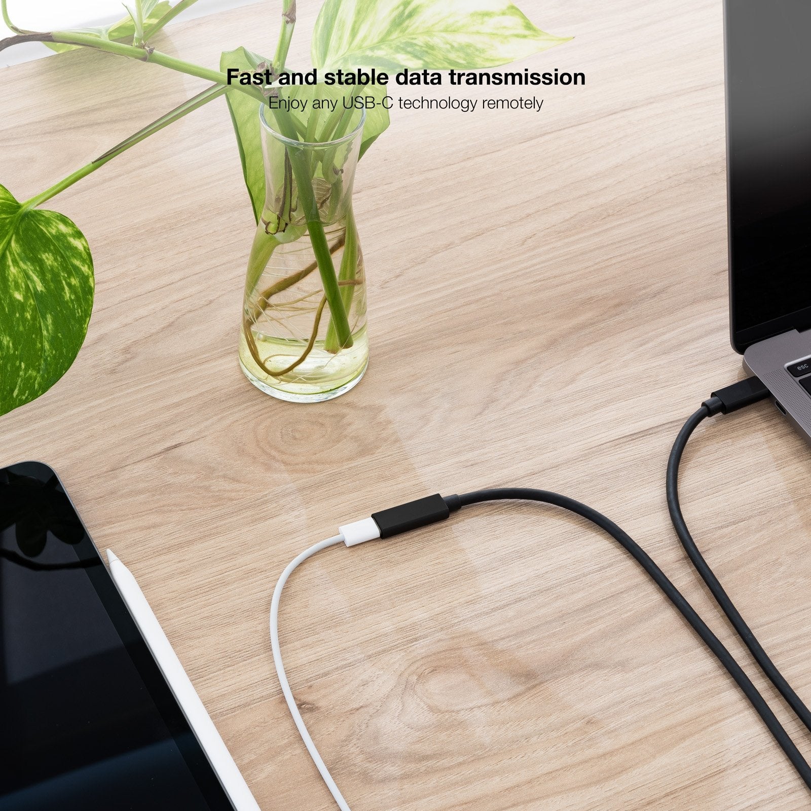 Cable Usb 3.2 Gen2x2 100w 4k/60hz Usb-C M/H 1 M