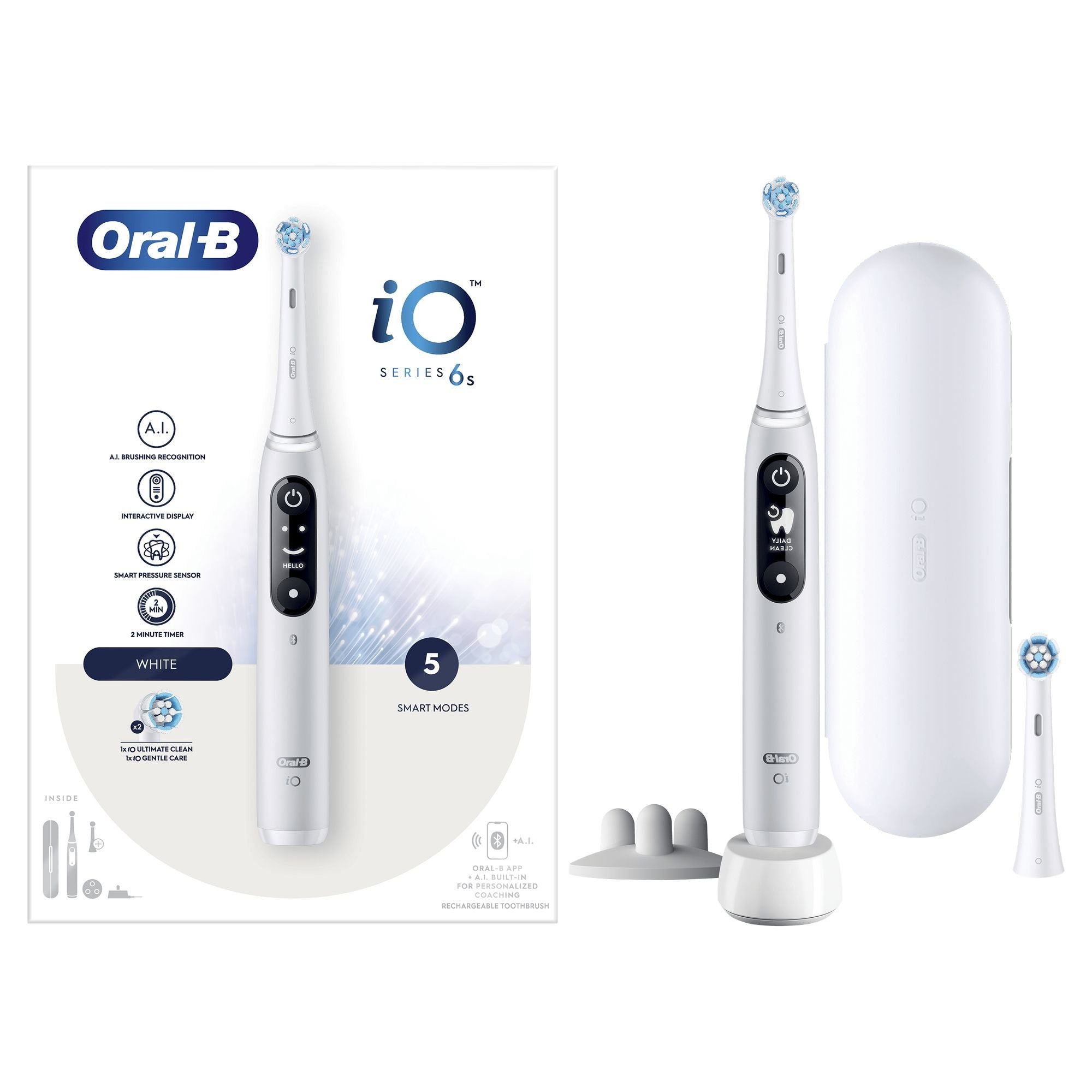 EAN 4210201427407 - Oral-B iO 6 Adulto Cepillo dental vibratorio Blanco imagen 3
