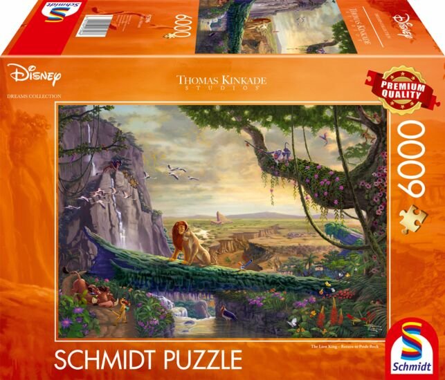 Juegos Schmidt Thomas Kinkade Studios: Disney Dreams Collection - The Lion King, Return To Pride Rock, Puzzle 6000 Parts 57396