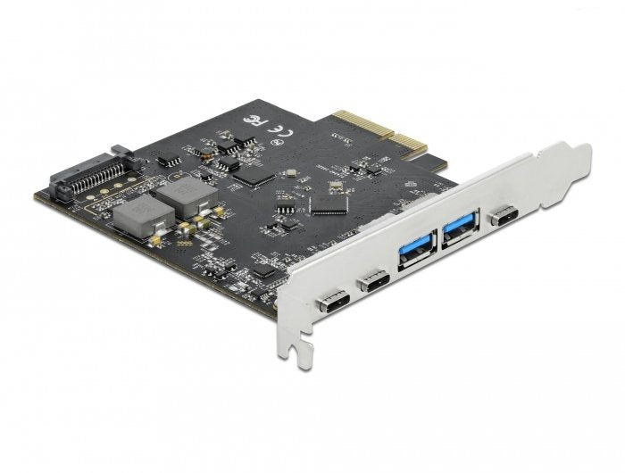 Delock Tarjeta Pci Express X4 A 3 X Usb Tipo-C + 2 X Usb Typ-A
