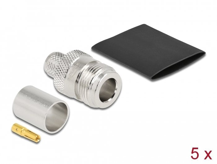 Delock N Hembra Para Engarzar Lmr 400 Con Tubo Termorretráctil A Juego
