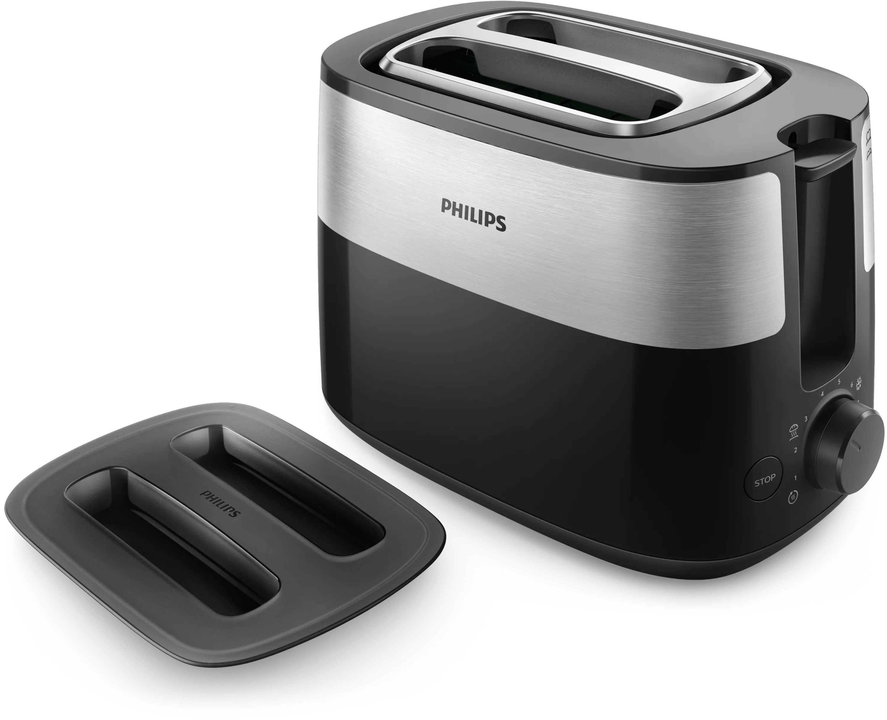 EAN 8720389013744 - Philips Daily Collection HD2517/90 tostadora 8 2 rebanada(s) 900 W Negro, Plata imagen 3