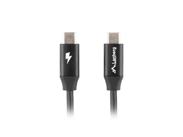 Lanberg Cable Usb-C M/M 2.0 Quick Charge 4.0 Negro 0.50m Ca-Cmcm-40cu-0005-Bk
