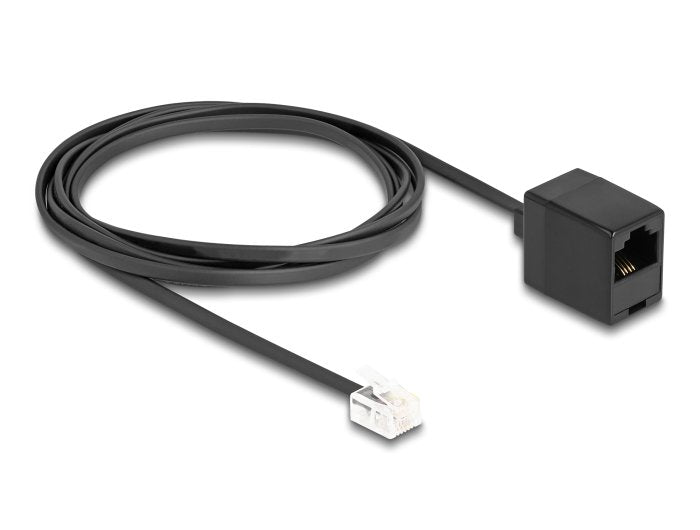 Delock Cable Telefono Rj11 Macho A Rj45 Hembra Negro 2 M