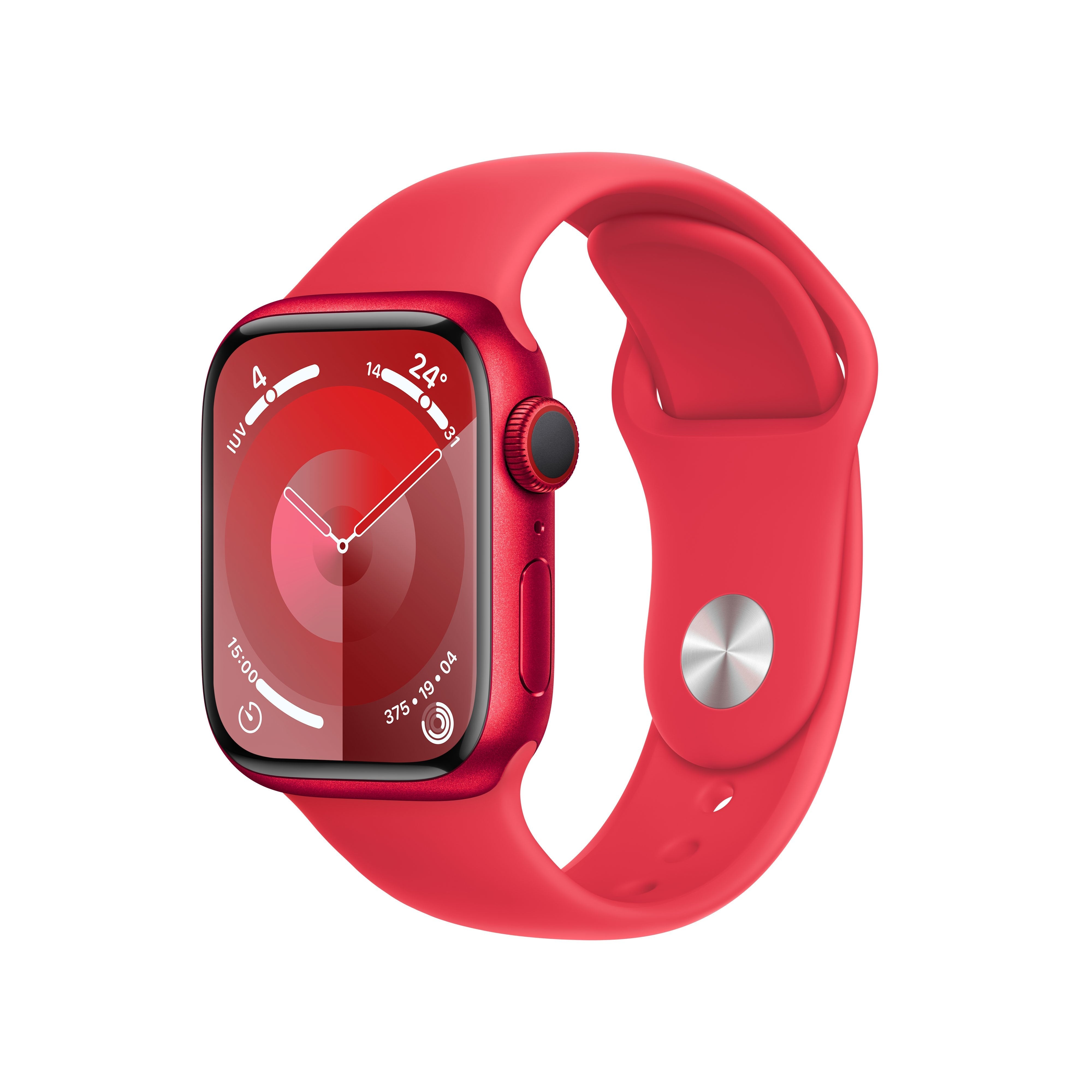Apple Watch Series 9 Gps 41mm Cellular Caja De Aluminio Rojo Correa Deportiva Rojo S M