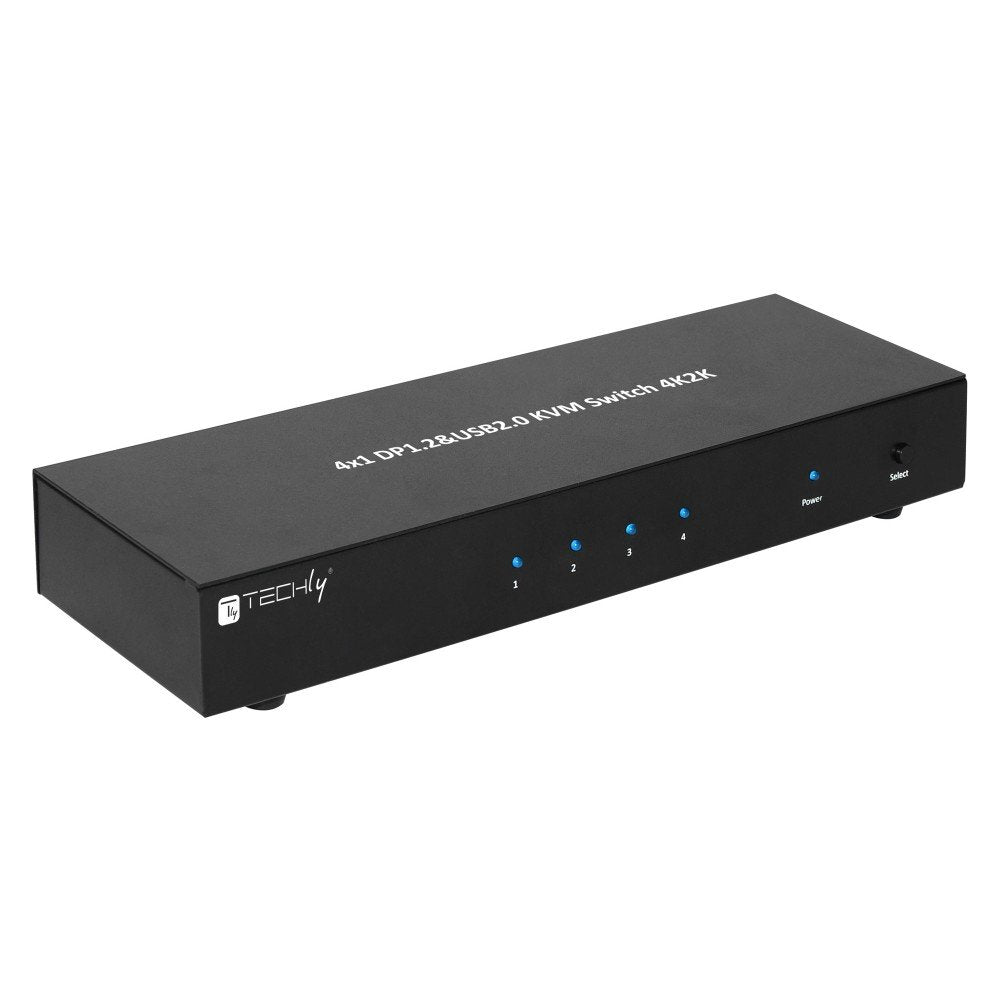 Techly Kvm Switch, 4 Port, Display Port 1.2