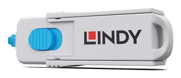 Hdmi Port Locks Blue 4x + 1 Key