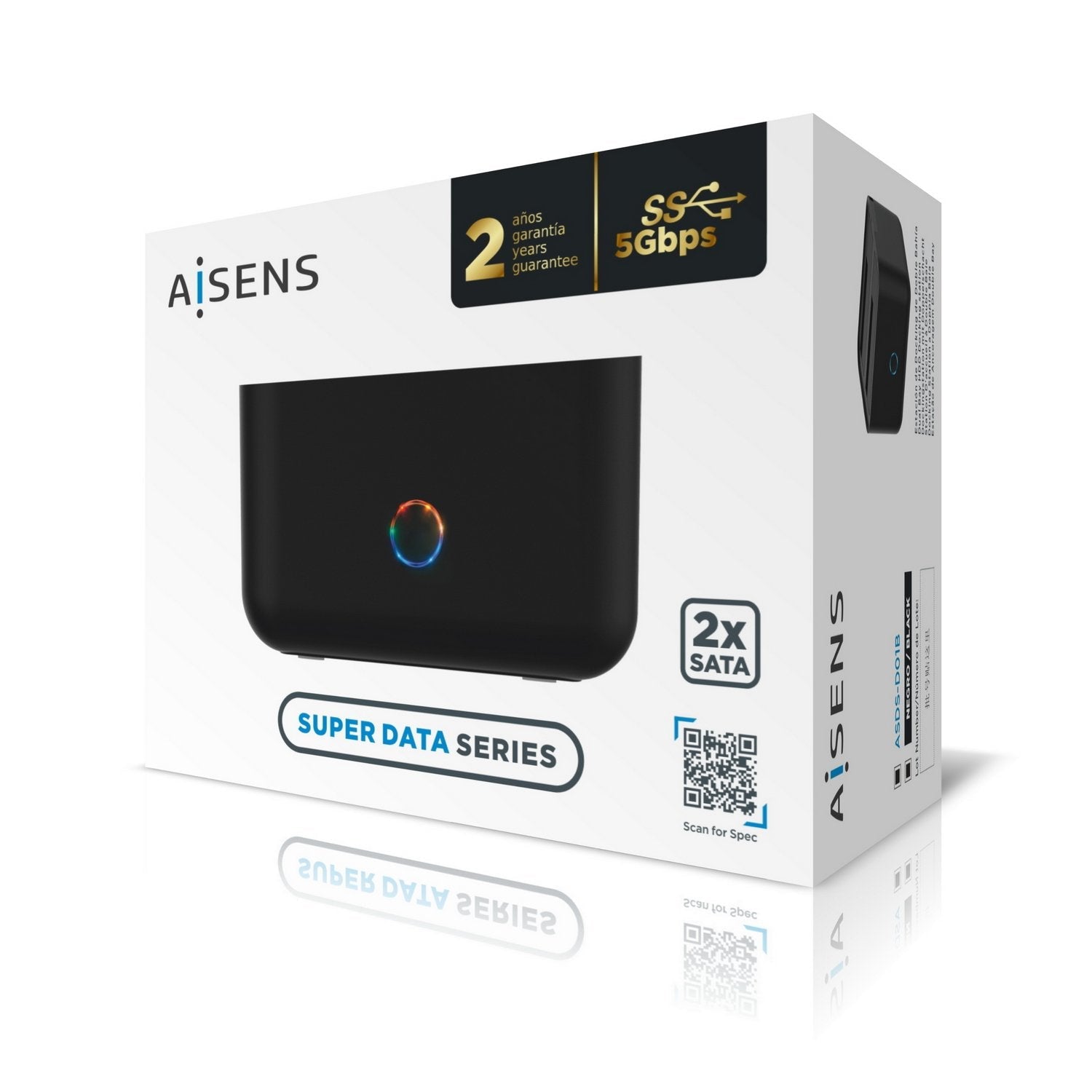 EAN 8436574705737 - AISENS ASDS-D01B caja para disco duro externo Carcasa de disco duro/SSD Negro 2.5/3.5" imagen 5