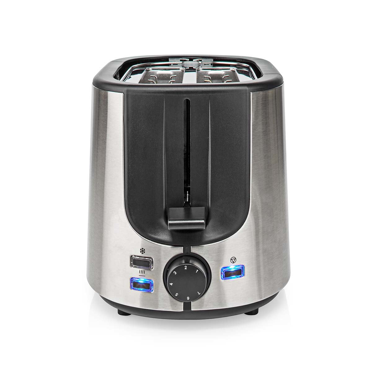 Nedis Tostadora 2 Ranuras Niveles De Brownin 7 Funcion De Descongelamiento Estante Bollos