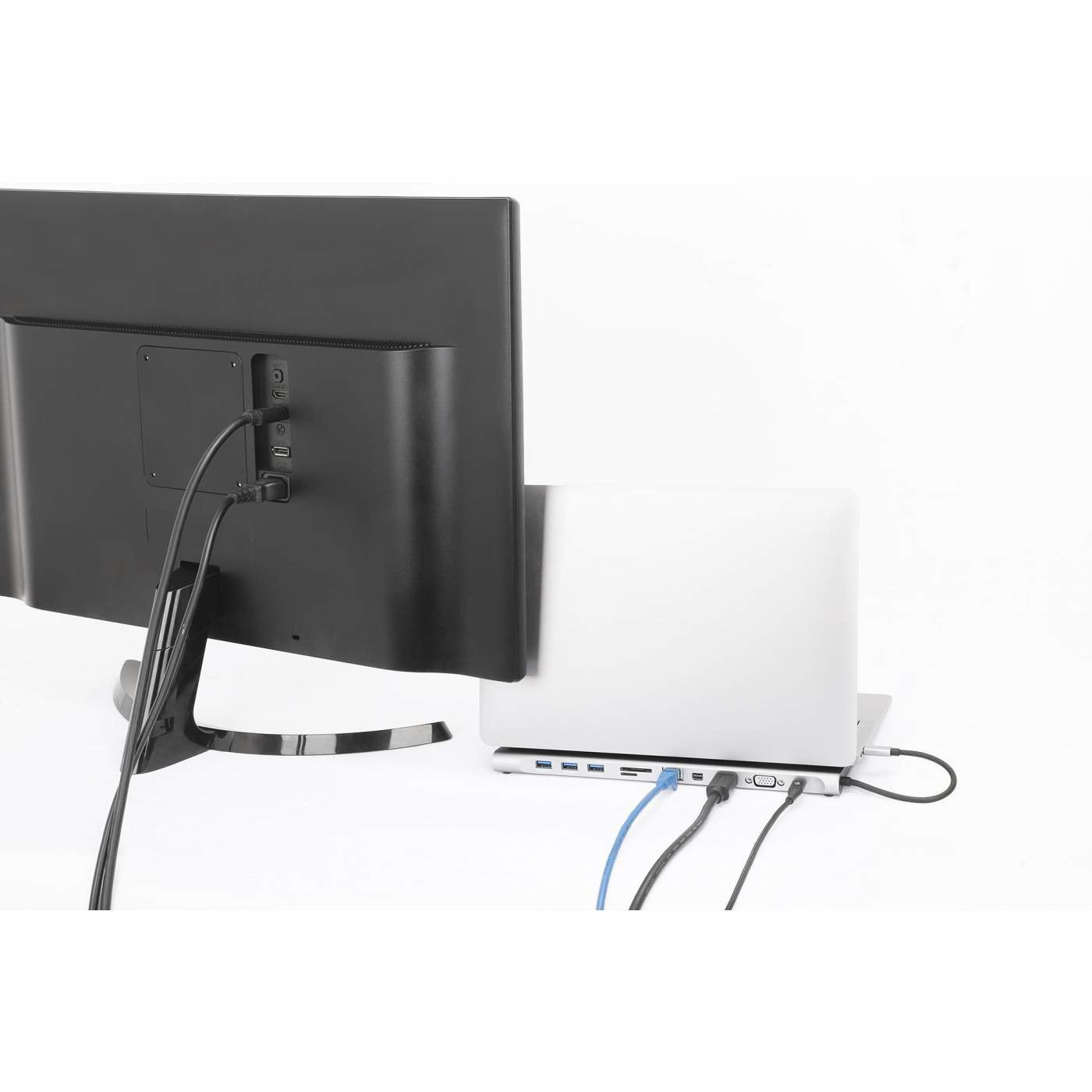 Manhattan 130578 Base Para Portátil Y Replicador De Puertos Alámbrico Usb 3.2 Gen 1 (3.1 Gen 1) Type-C Aluminio