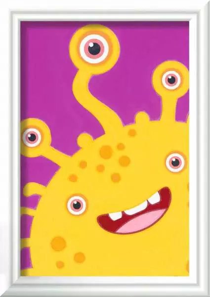 Pintura De Ravensburger Para Números - Monster Amarillo 23631