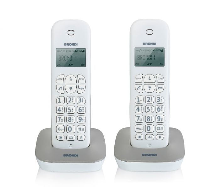 EAN 8015908738124 - Brondi Gala Twin Teléfono DECT Identificador de llamadas Gris, Blanco imagen 1