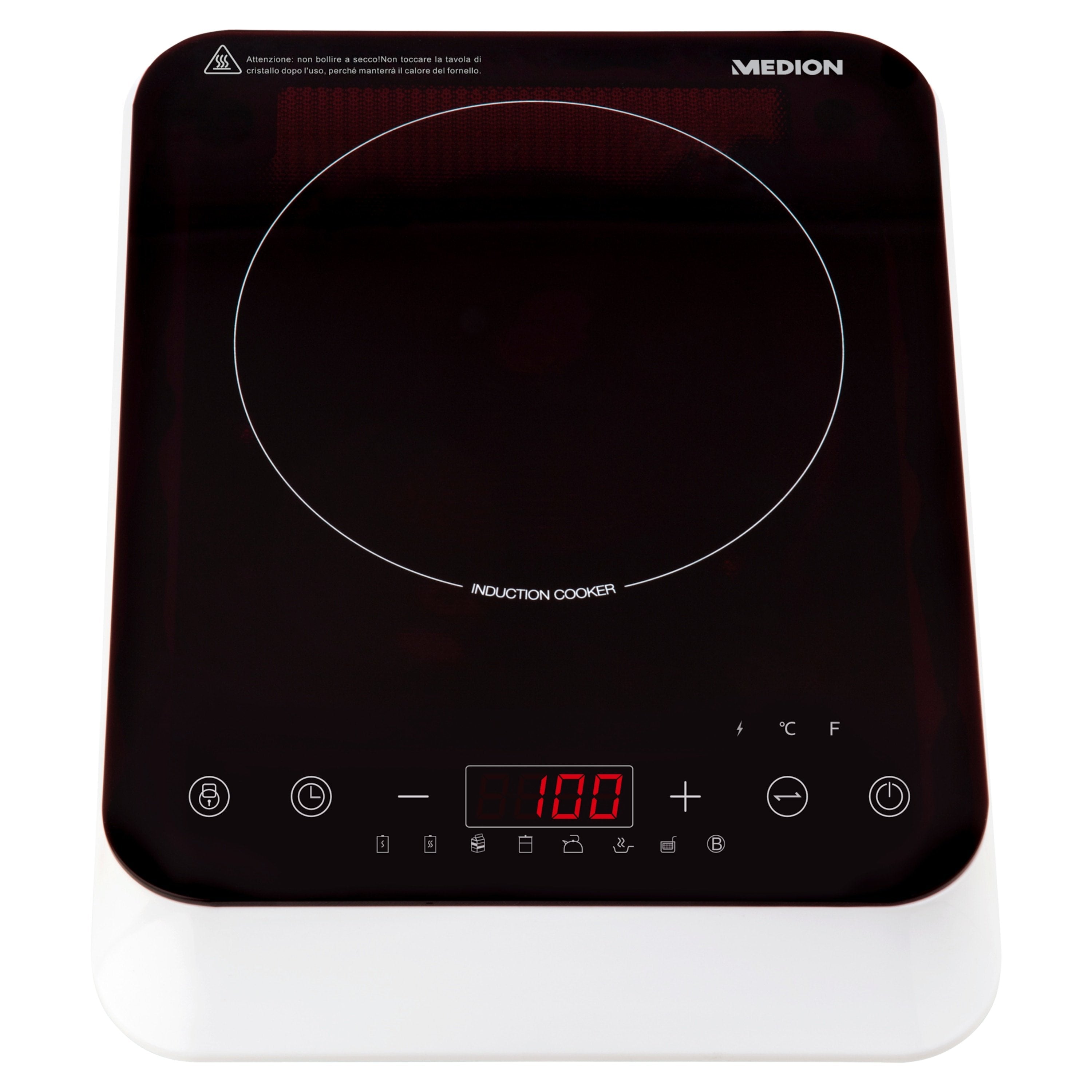 Medion Life Induktionskochplatte Md 18490 (Negro/Blanco, 2.000 Watt) 50076206