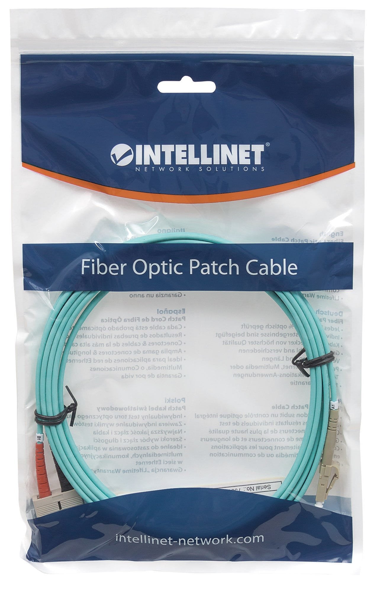 EAN 0766623750912 - Intellinet 750912 Cable de fibra óptica e InfiniBand 1 m LC SC Color aguamarina imagen 5