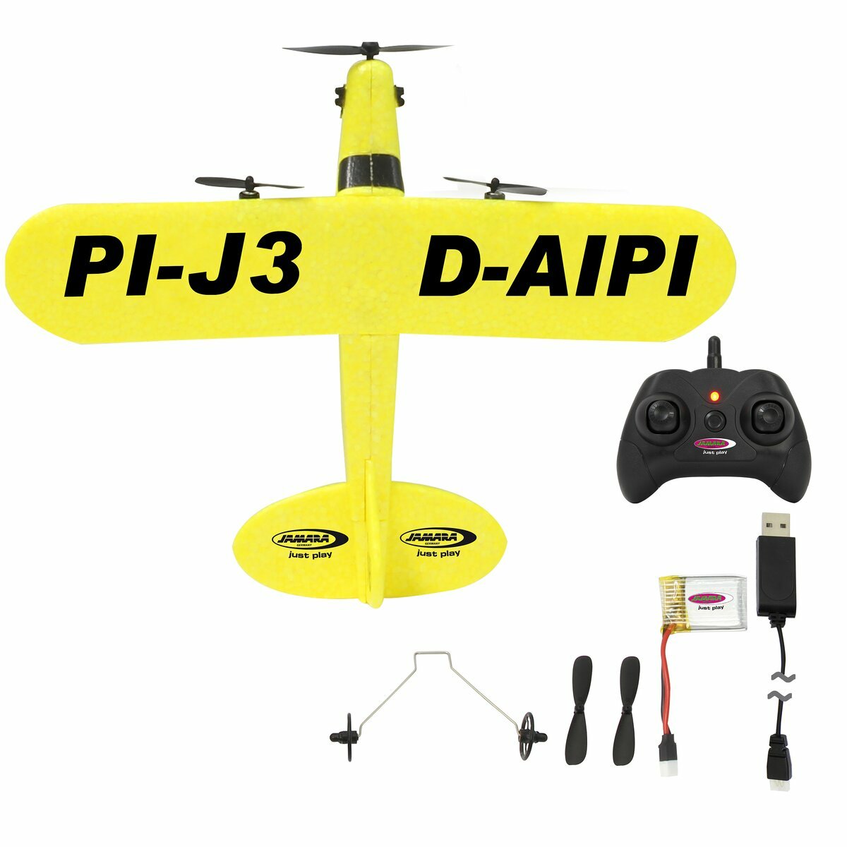 Jamara Piper J3-Cub Modelo Controlado Por Radio Avión Motor Eléctrico