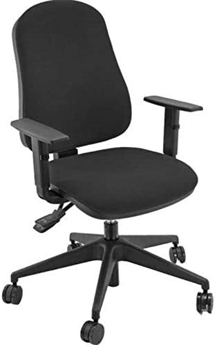 Unisit Silla Administrativa Sincro Simple Negra Reposabrazos Ajustables