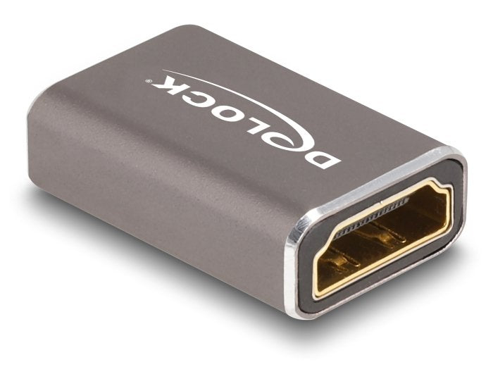 Delock Hdmi Adaptador Hembra A Hembra 8k 60 Hz Gris Metall