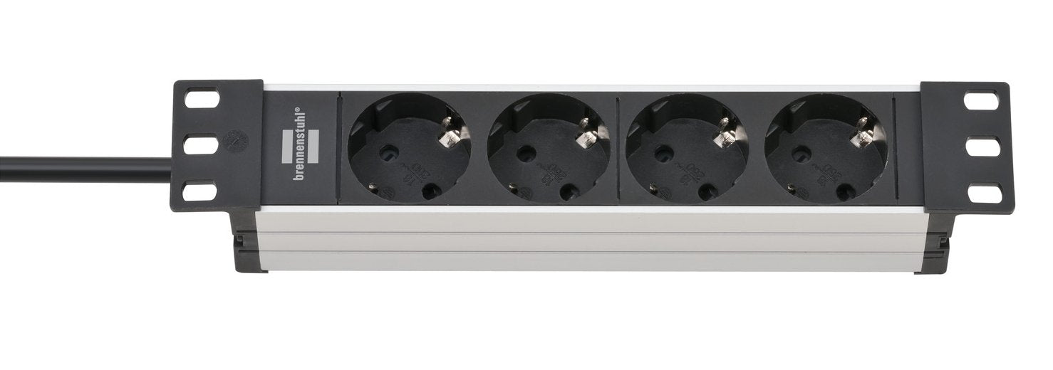 EAN 4007123662685 - Brennenstuhl 1390007004 base múltiple 2 m 4 salidas AC Interior Negro, Plata imagen 1