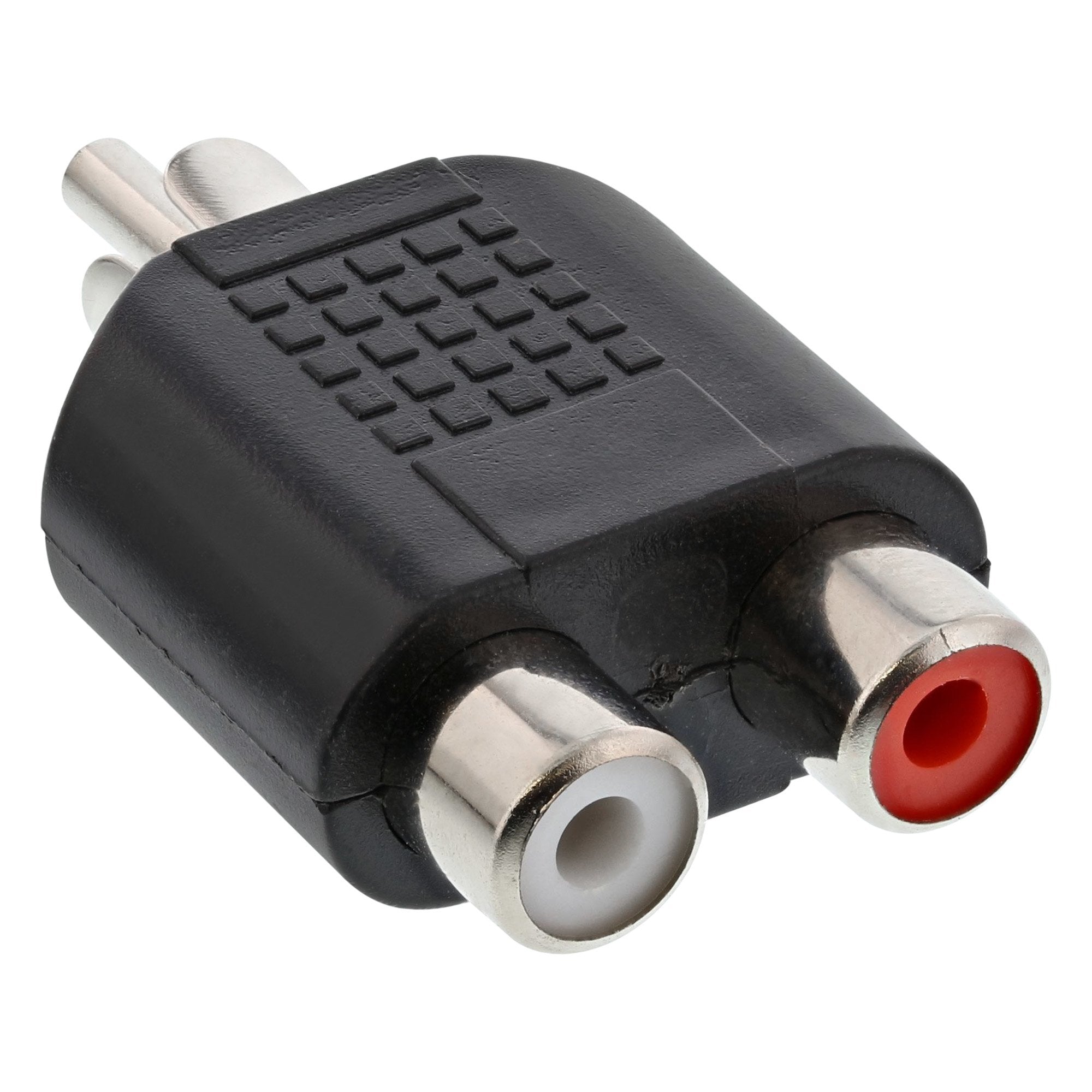 Adaptador De Audio Inline Rca Macho A 2x Rca Hembra
