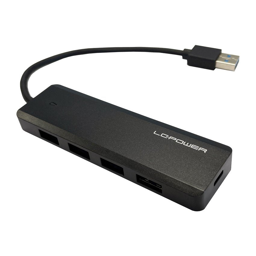 Hub Lc-Power Lc-Hub-U3-4-V2 4xusba 1xusb-C Black Retail