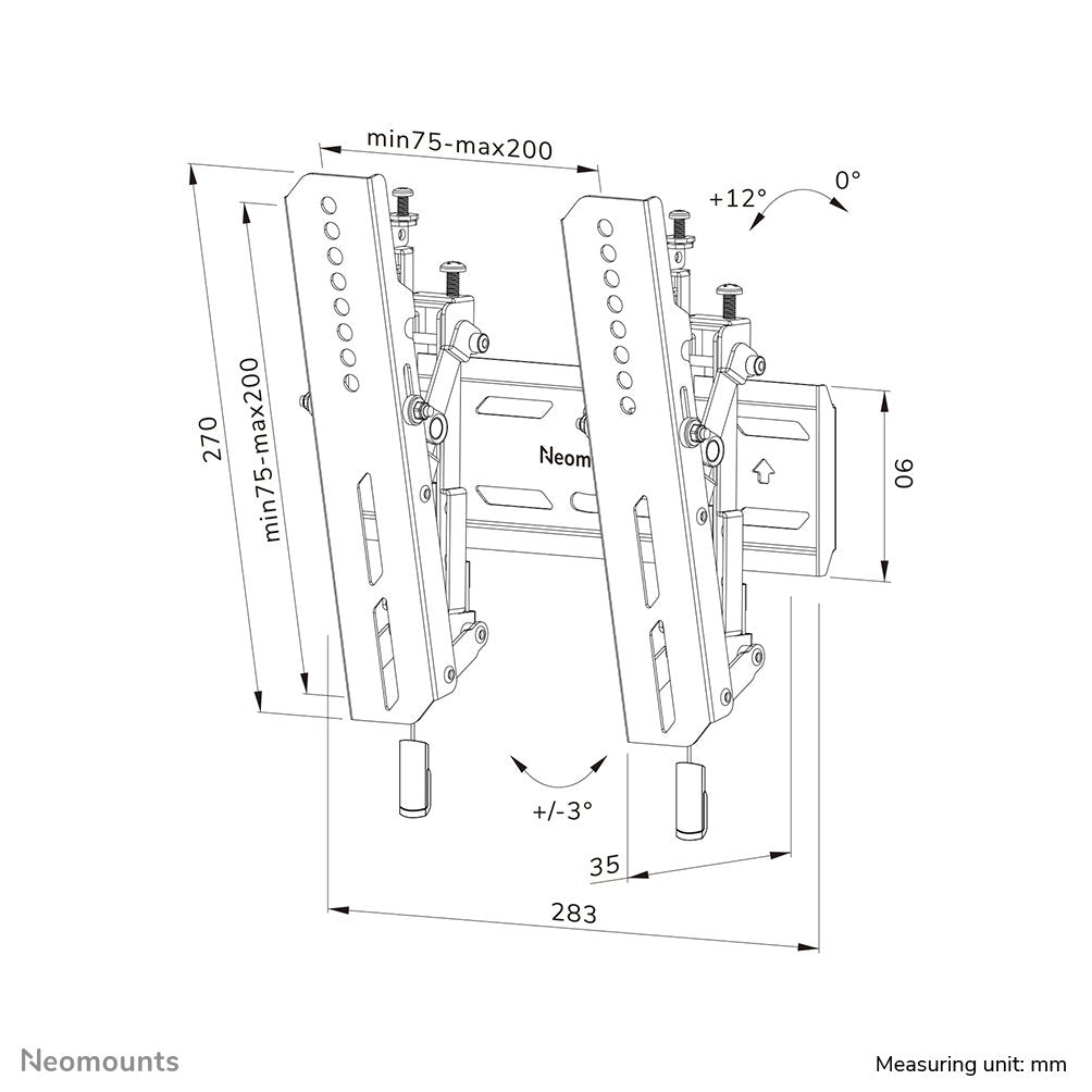 Neomounts Select Screen Wall Mount (Tilt, Vesa 200x200) (Wl35s-850bl12)