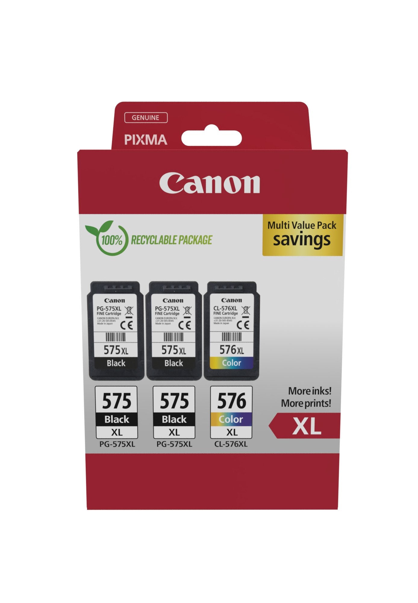 EAN 8714574679617 - Canon 5437C004 cartucho de tinta 3 pieza(s) Original Alto rendimiento (XL) Negro, Cian, Magenta, Amarillo imagen 2