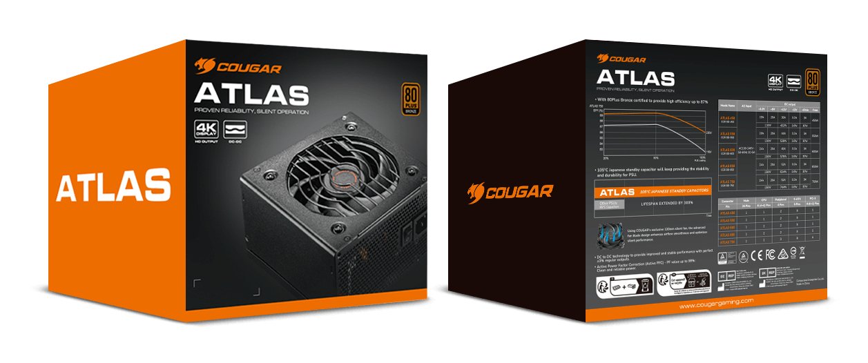 Cougar Netzteil Atlas 550w Atx 80 Plus Bronze