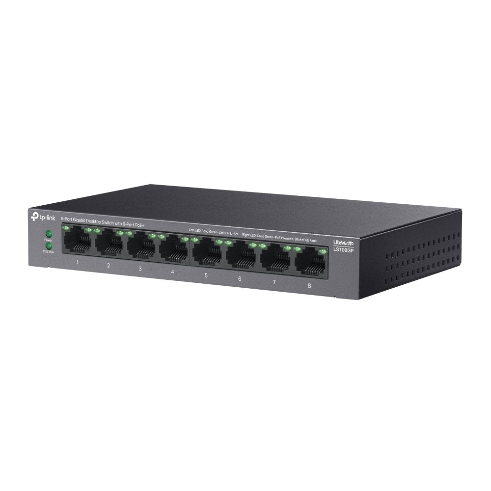 EAN 4895252505986 - TP-Link LiteWave LS108GP switch No administrado Gigabit Ethernet (10/100/1000) Energía sobre Ethernet (Po imagen 3