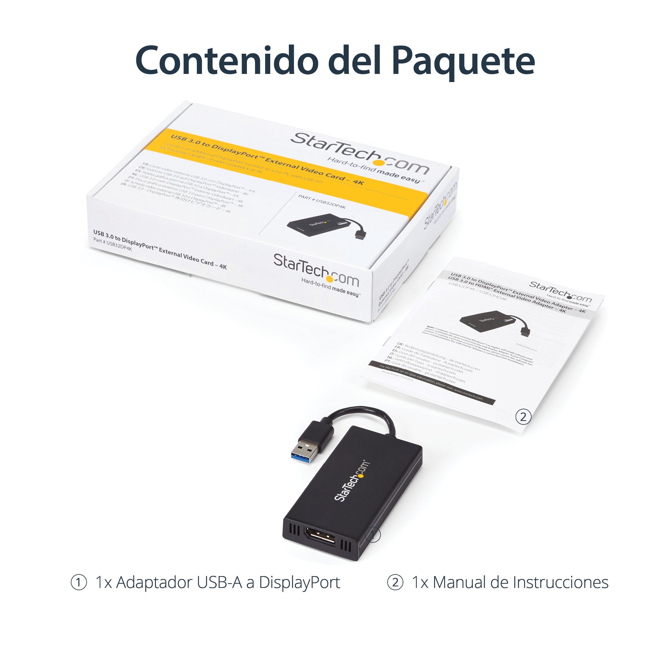 EAN 0065030858380 - StarTech.com USB32DP4K Adaptador gráfico USB 3840 x 2160 Pixeles Negro imagen 11