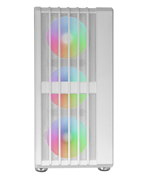 Caja Semitorre Atx Mc-Vault Argb Blanco Mars Gaming Bahías Int:2x3'5, 3x2'5/ 1xusb3.0/ 2xusb2.0/ Audio In/Out/ Sistema De Gestión De Cableado Interno