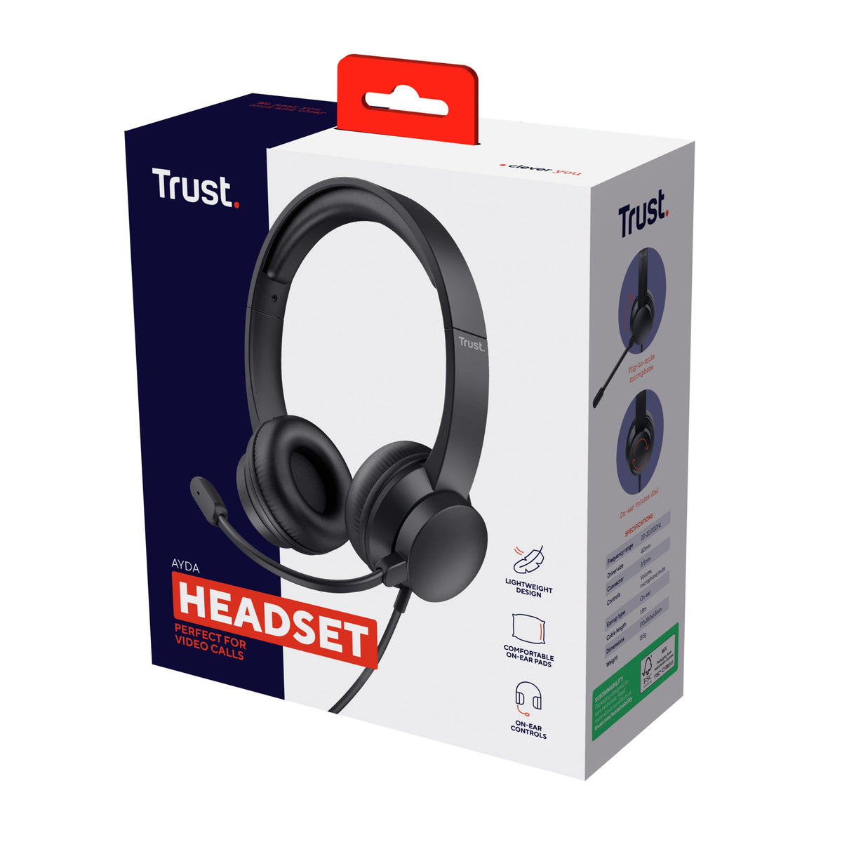 EAN 8713439250879 - Trust Ayda Auriculares Alámbrico Diadema Llamadas/Música Negro imagen 6