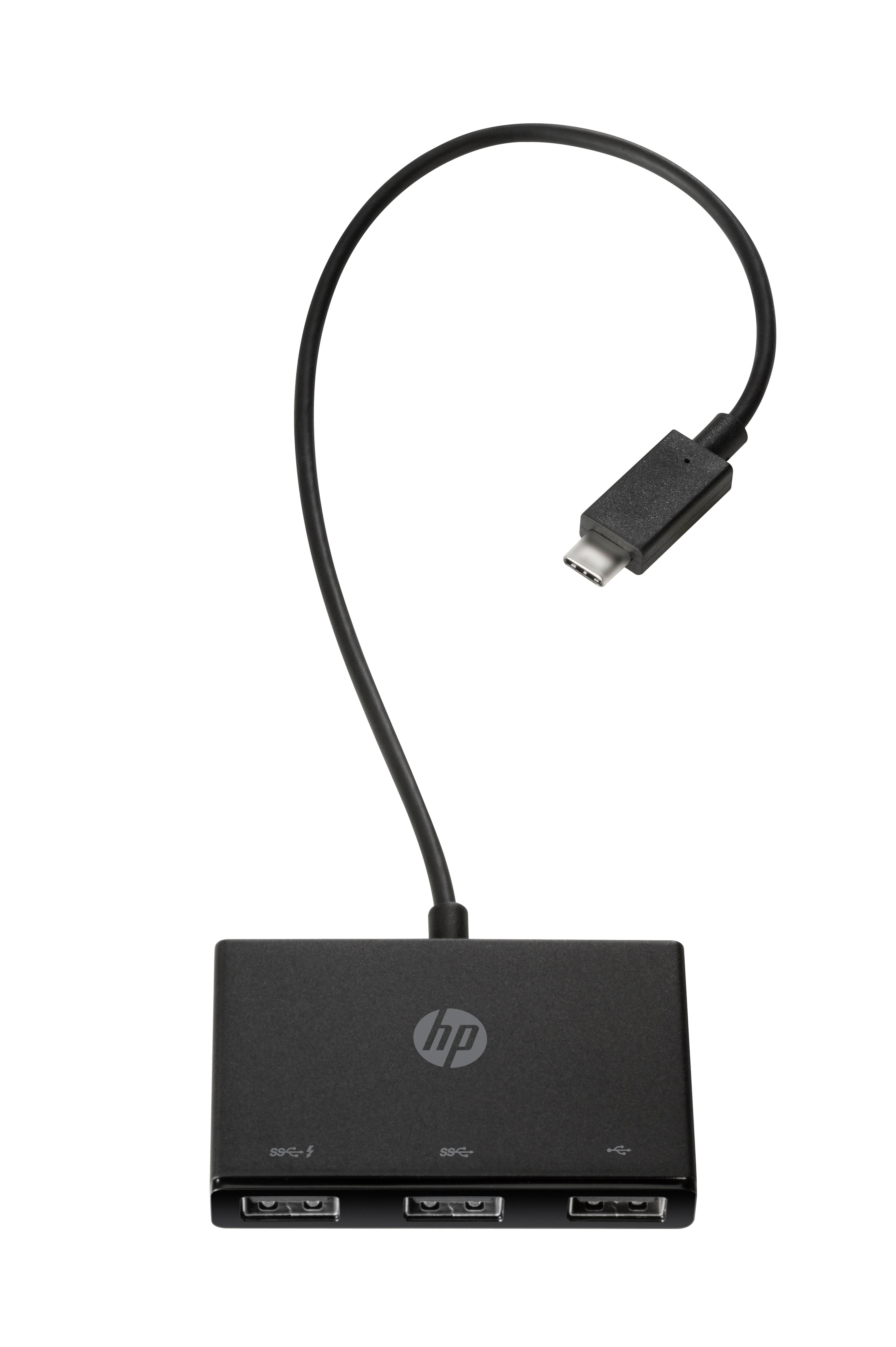 EAN 0190780850923 - HP USB-C to USB-A Hub USB 3.2 Gen 1 (3.1 Gen 1) Type-C Negro imagen 3